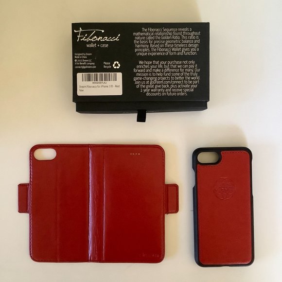 Dreem Fibonacci 2-in-1 Wallet Case for Apple iPhone 7/8 - Luxury Vegan Leather - Picture 3 of 6